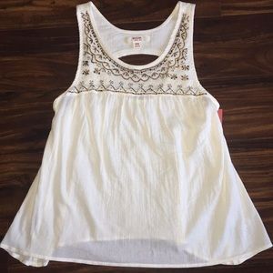 Mossimo White Flowy Sleeveless Top (NWT!)